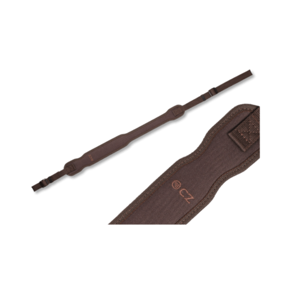 Gewehrriemen, CZ, nylon / rubber - brown