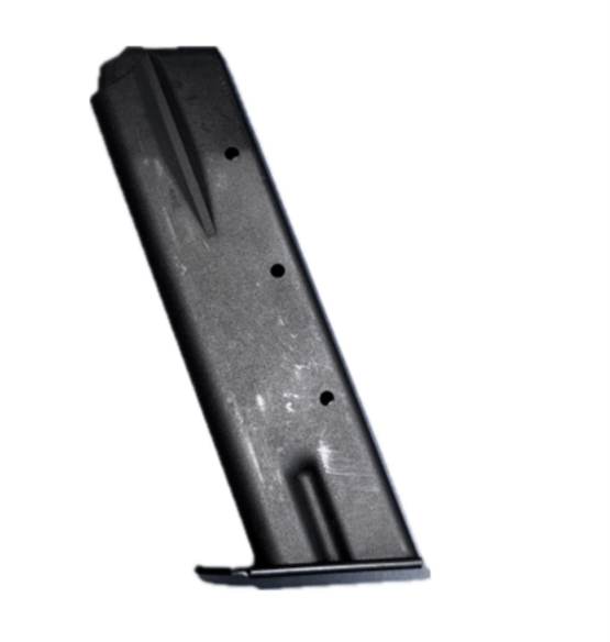 Magazin, Sig Sauer, P226, komplett, 15 Schuss mit Stahlboden