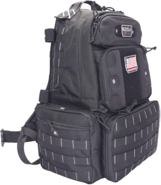 Tactical Range Backpack tall / holds 4 handguns – Schwarz