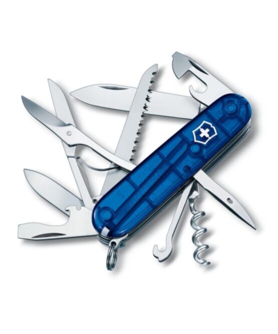 Taschenmesser, Victorinox, Huntsman, 91mm, blau transparent