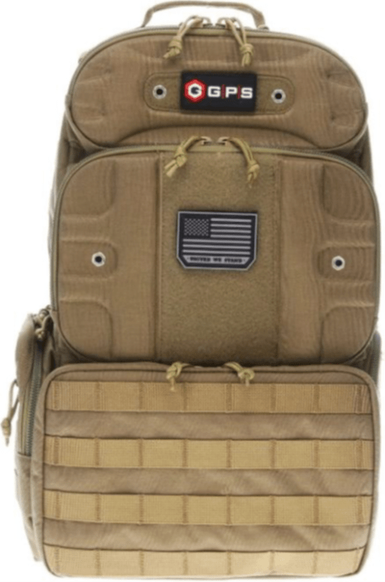 Tactical Range Backpack tall / holds 4 handguns – tan